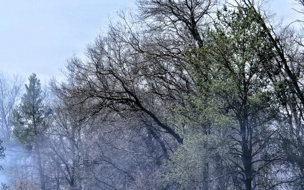 April 2026 prescribed burn operations at Fort McCoy