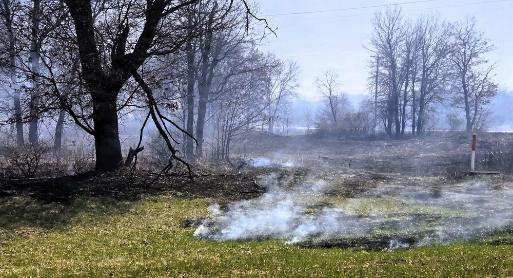April 2026 prescribed burn operations at Fort McCoy