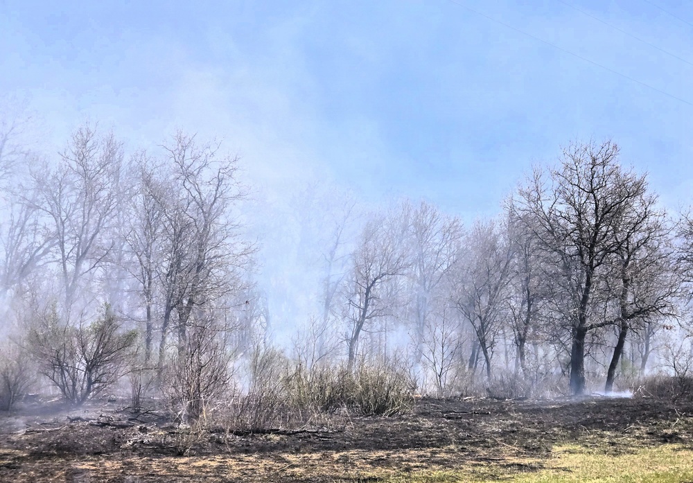 April 2026 prescribed burn operations at Fort McCoy