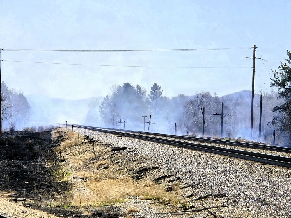 April 2026 prescribed burn operations at Fort McCoy
