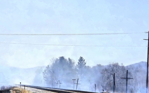 April 2026 prescribed burn operations at Fort McCoy