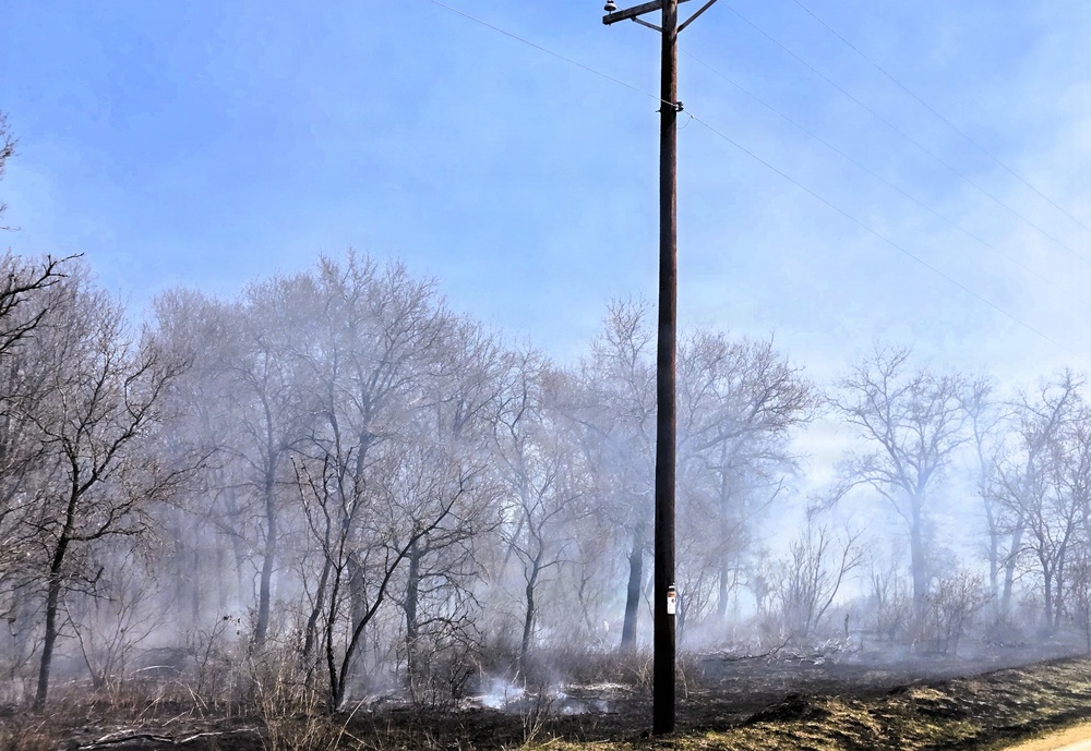 April 2026 prescribed burn operations at Fort McCoy