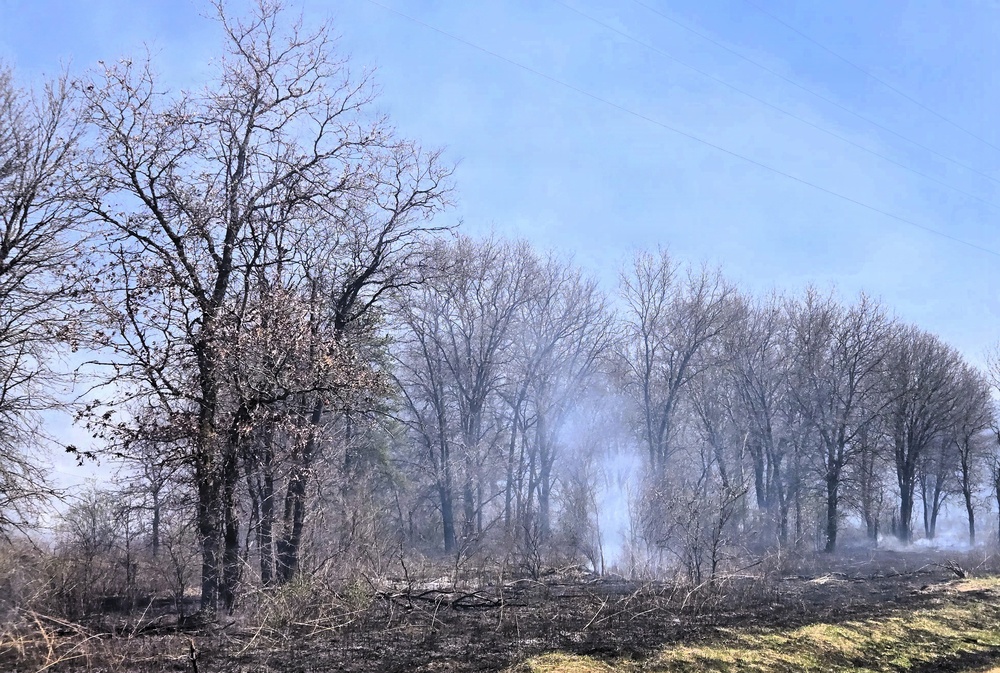 April 2026 prescribed burn operations at Fort McCoy