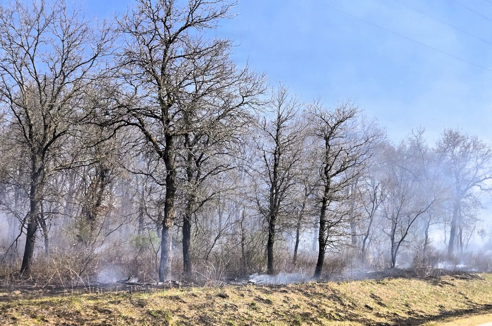 April 2026 prescribed burn operations at Fort McCoy