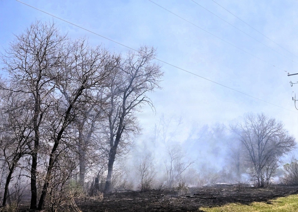 April 2026 prescribed burn operations at Fort McCoy