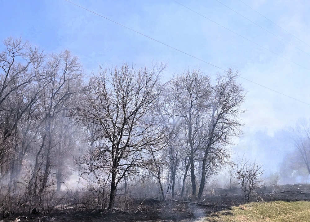 April 2026 prescribed burn operations at Fort McCoy