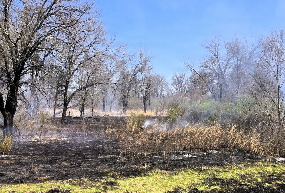 April 2026 prescribed burn operations at Fort McCoy
