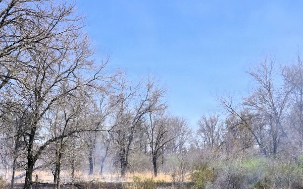 April 2026 prescribed burn operations at Fort McCoy