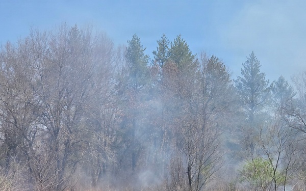 April 2026 prescribed burn operations at Fort McCoy