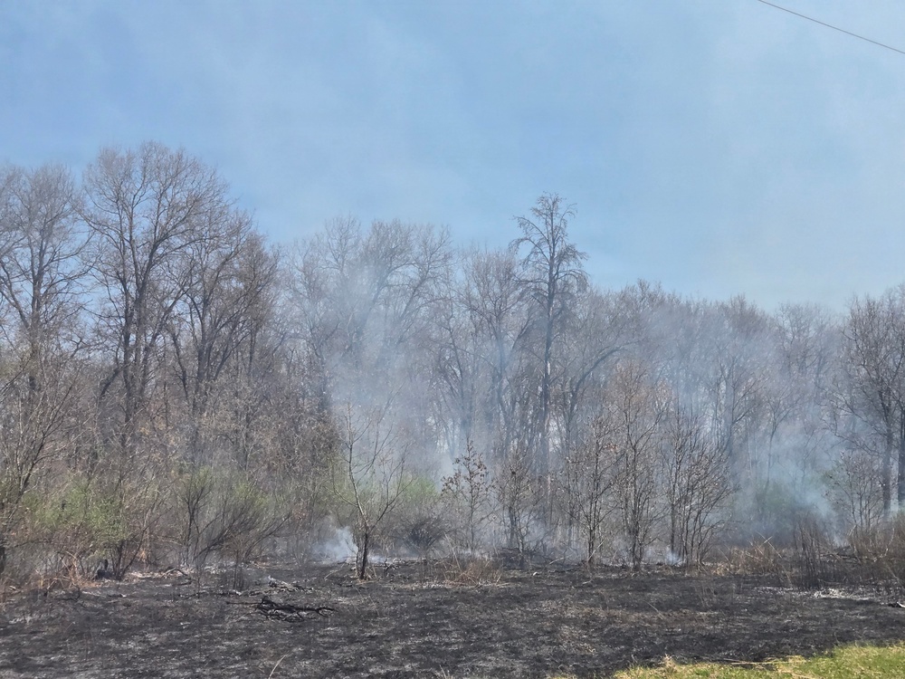 April 2026 prescribed burn operations at Fort McCoy