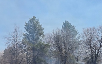 April 2026 prescribed burn operations at Fort McCoy