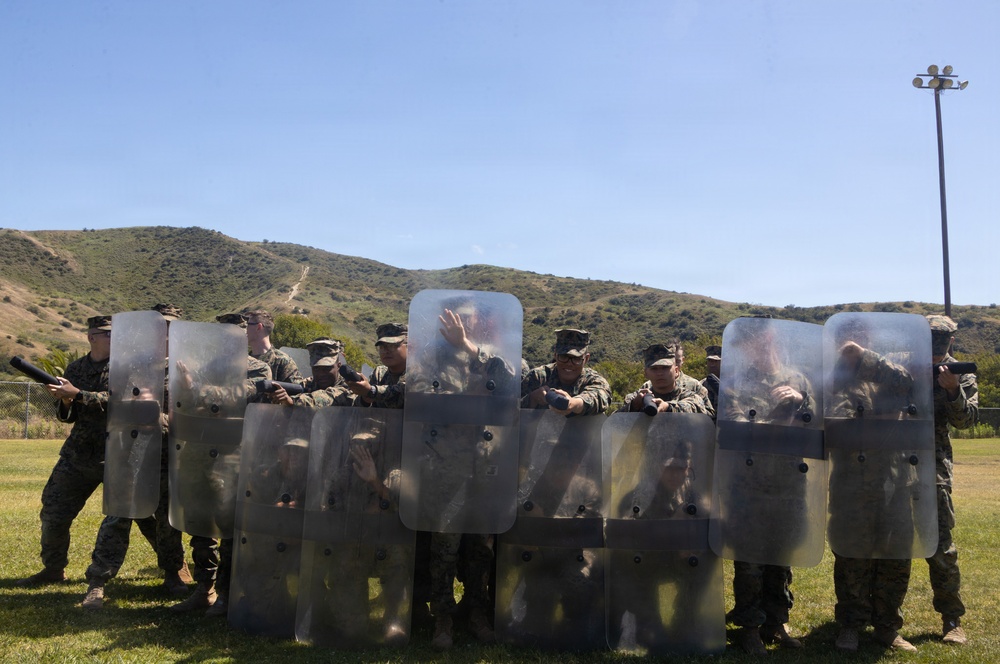 U.S. Marines with 2nd Bn., 5th Marines participate in non-lethal weapons course