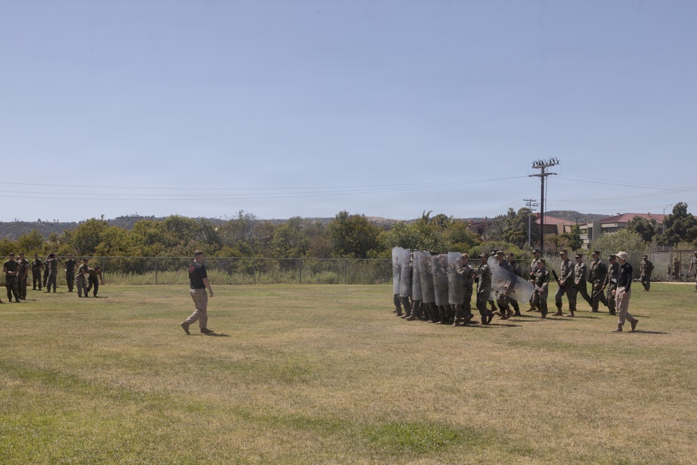 U.S. Marines with 2nd Bn., 5th Marines participate in non-lethal weapons course