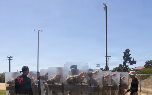 U.S. Marines with 2nd Bn., 5th Marines participate in non-lethal weapons course