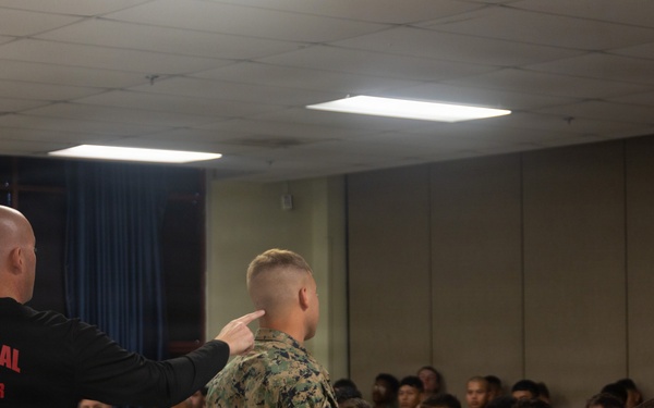 U.S. Marines with 2nd Bn., 5th Marines participate in non-lethal weapons course