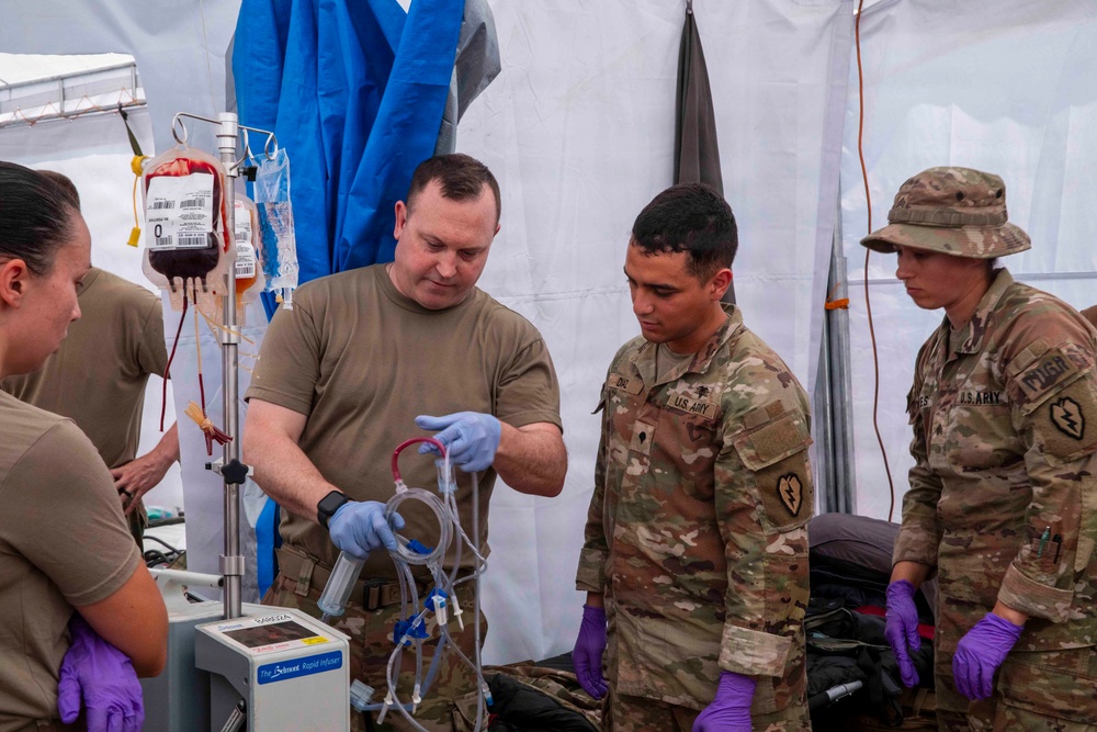 Balikatan 2026: 25th ID medics are trained on blood transfusions by 848th FRSD before a live fire exercise in the Philippines