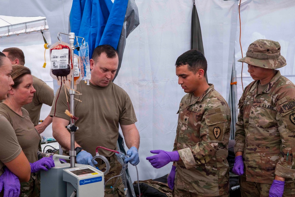 Balikatan 2026: 25th ID medics are trained on blood transfusions by 848th FRSD before a live fire exercise in the Philippines