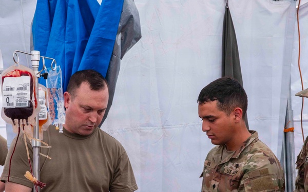 Balikatan 2026: 25th ID medics are trained on blood transfusions by 848th FRSD before a live fire exercise in the Philippines