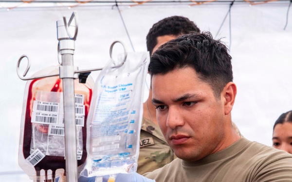 Balikatan 2026: 25th ID medics are trained on blood transfusions by 848th FRSD before a live fire exercise in the Philippines