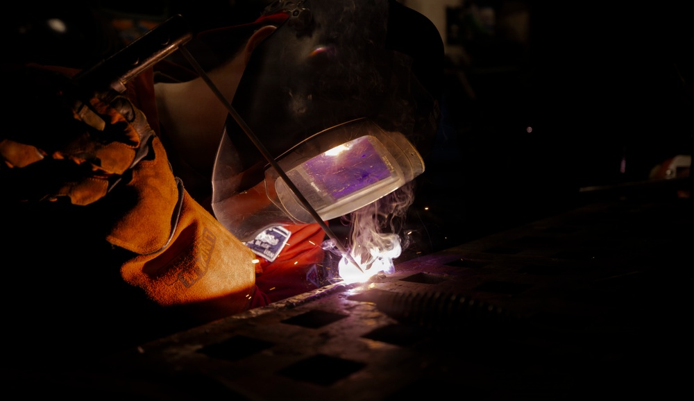Milius Conducts Welding Demonstration