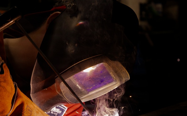 Milius Conducts Welding Demonstration