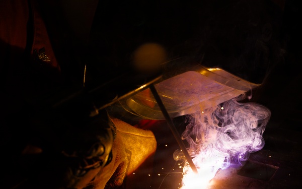 Milius Conducts Welding Demonstration