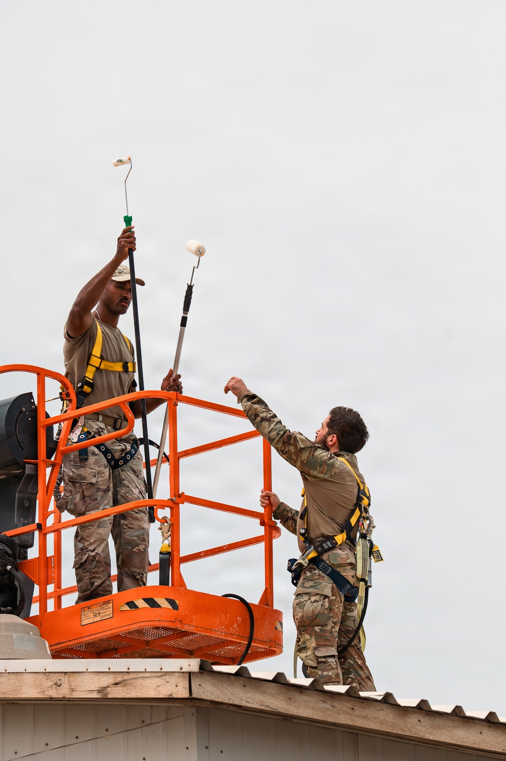 CE Airmen repair dorm roof