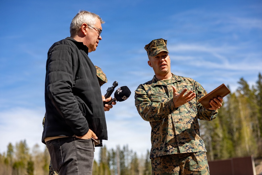 U.S. Marines showcase unit capabilities to Allied partners and Swedish media