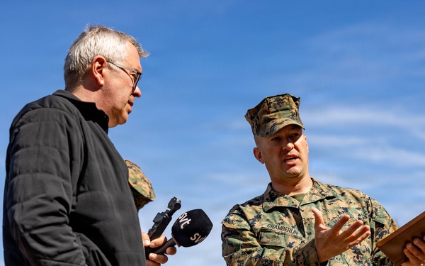 U.S. Marines showcase unit capabilities to Allied partners and Swedish media