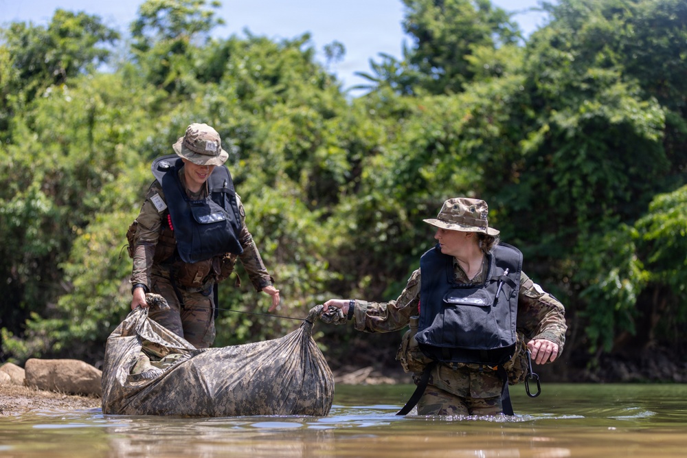 Balikatan 2026: U.S Soldiers,Armed Forces of the Philippines Special Forces soldiers ruck rafting in jungle school