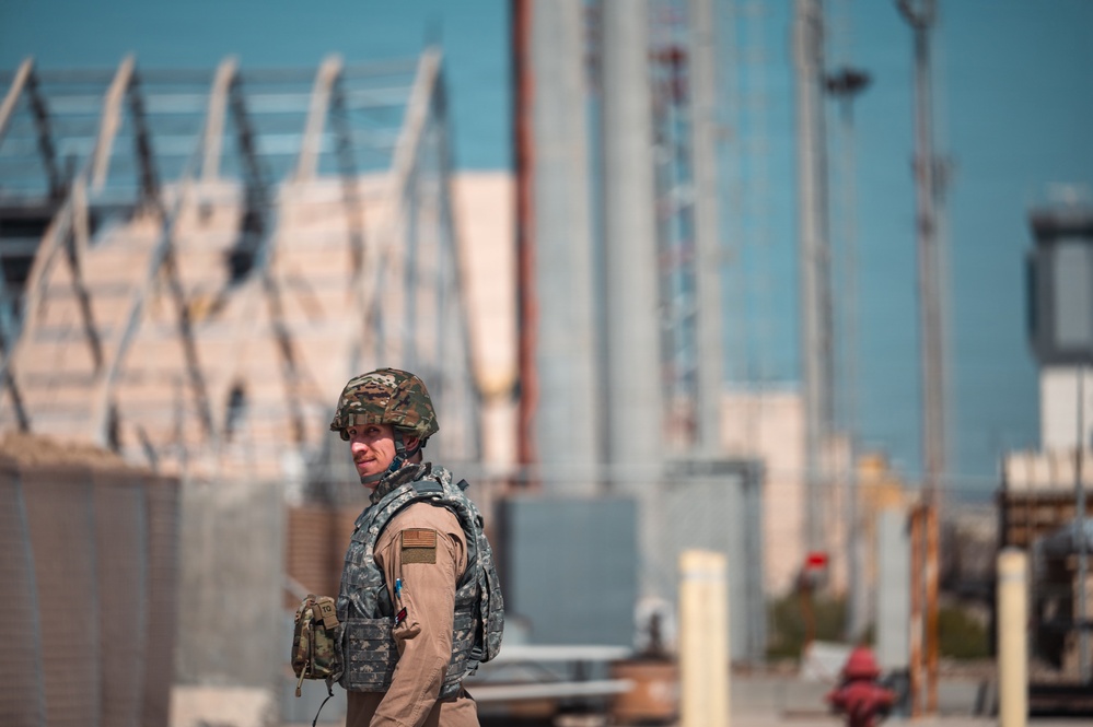 Refueling Squadron performs FOD walk and alarm drills