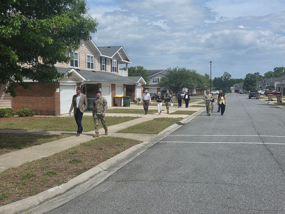 Hunter Army Airfield Command Team Connects with Residents During Walking Town Hall