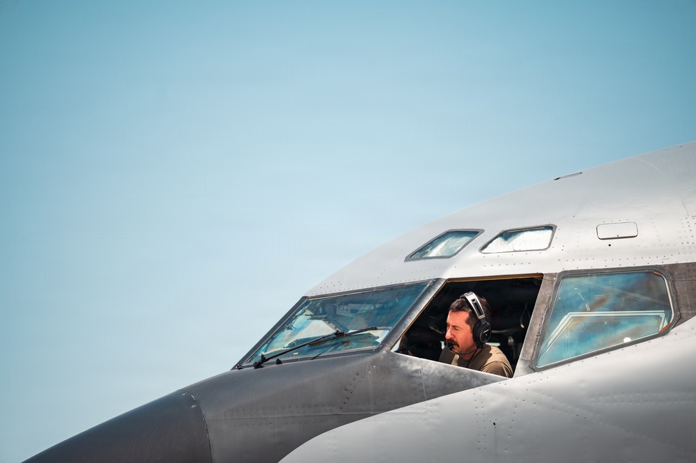 Refueling Squadron performs FOD walk and alarm drills