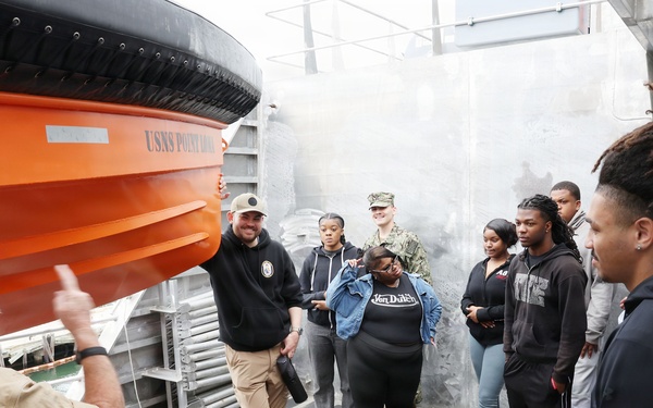 Oscar Smith High School Students tour USNS Point Loma