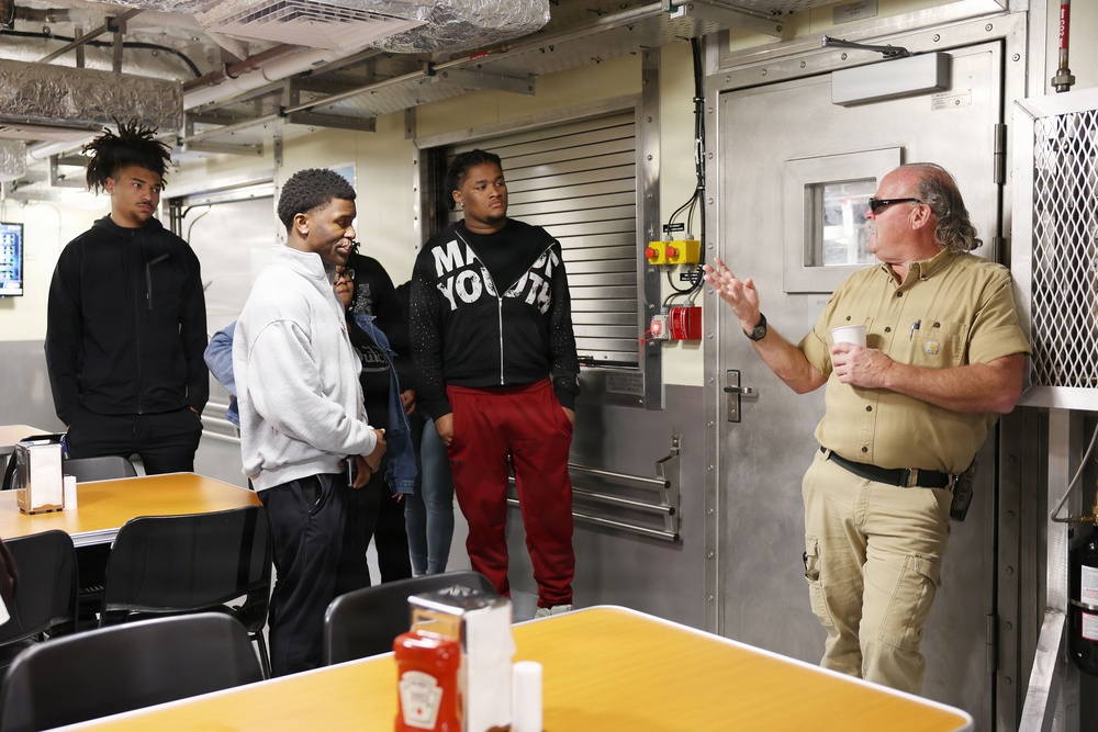 Oscar Smith High School Students tour USNS Point Loma