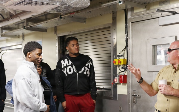 Oscar Smith High School Students tour USNS Point Loma