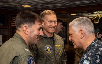 President of the Republic of Argentina and Argentine Distinguished Visitors Tour USS Nimitz