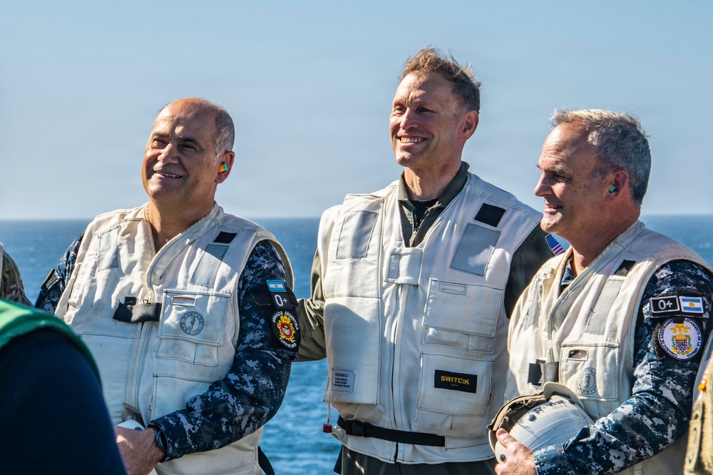 President of the Republic of Argentina and Argentine Distinguished Visitors Tour USS Nimitz