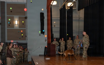 Dyess AFB honors retiring MWDs Baker and Dduco