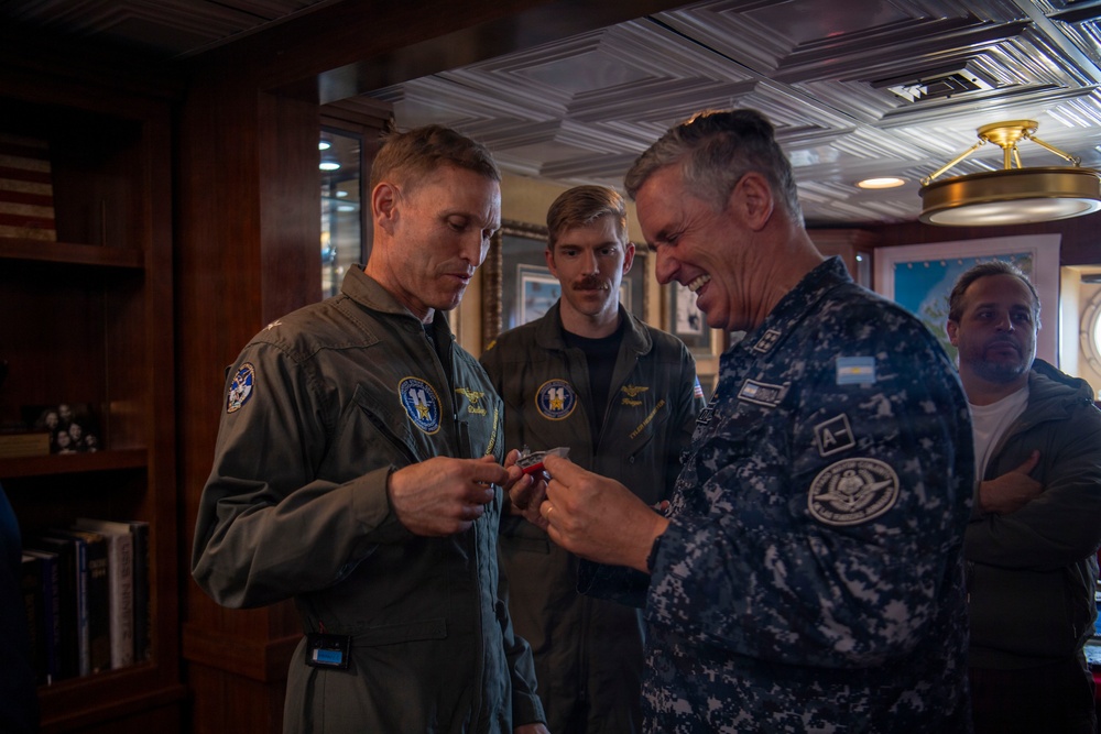 President of the Republic of Argentina and Argentine Distinguished Visitors Tour USS Nimitz