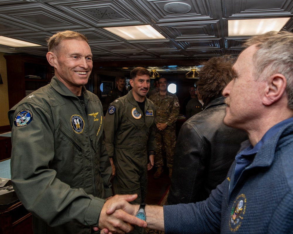 President of the Republic of Argentina and Argentine Distinguished Visitors Tour USS Nimitz