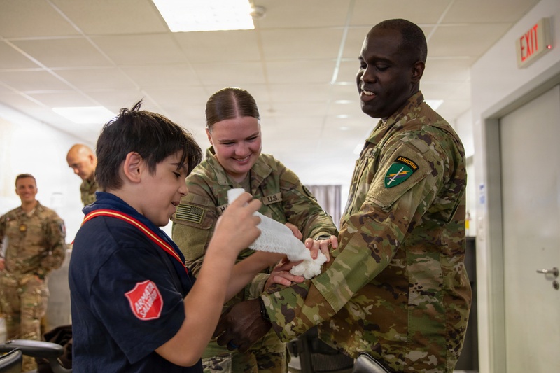 Salvation Army Scouts from the Romania Division visit Mihail Kogălniceanu Air Base