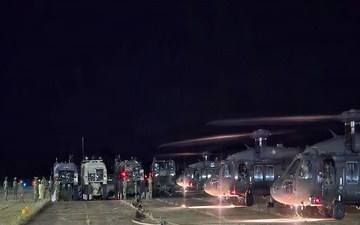 626th Light Support Battalion and Combat Aviation Brigade operate a six-point FARP