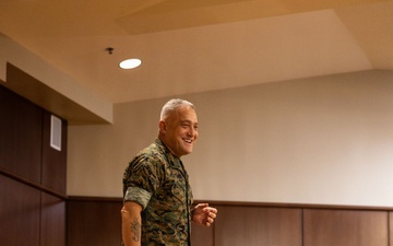 Marine Corps Support Facility New Orleans holds a promotion ceremony for Master Gunnery Sgt. Carmen Consolino