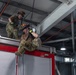 U.S. Army Firefighters conduct rappelling training