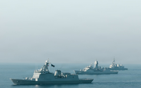 Balikatan 2026: Task Force Ashland participates in group sail exercise during Exercise Balikatan 2026