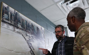 Maj. Gen. Jason Kelly visits Chicago Harbor Lock