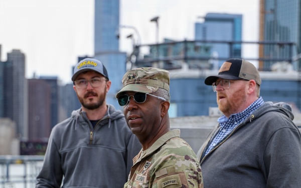 Maj. Gen. Jason Kelly visits Chicago Harbor Lock