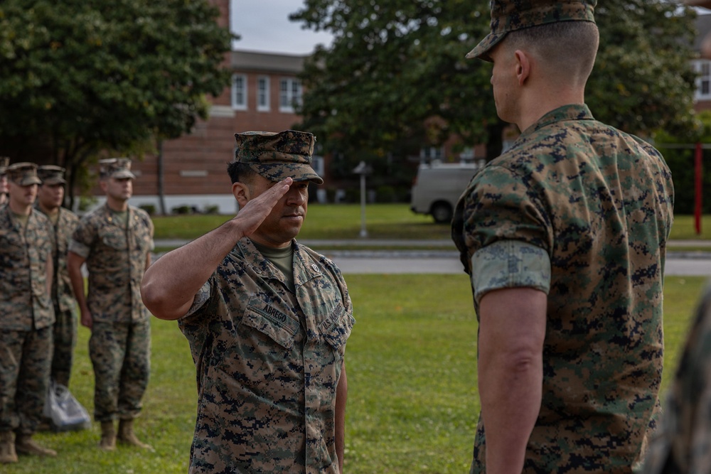 Gunnery Sgt. Alejandro Abrego Promotion Ceremony