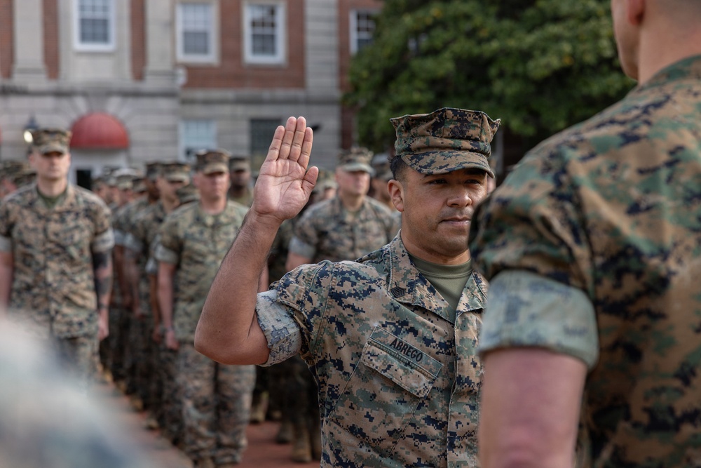 Gunnery Sgt. Alejandro Abrego Promotion Ceremony